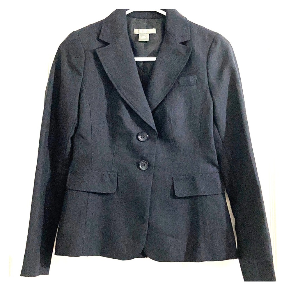 Black Pinstripe Ann Taylor Blazer